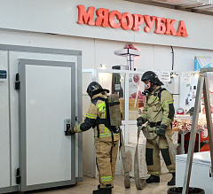 Плановые совместные учения с МЧС в Торговом комплексе "Городской рынок"