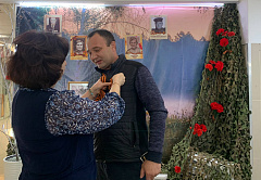 Вручали георгиевские ленты